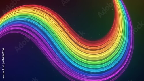 Abstract Rainbow Wave Motion Graphics for Backgrounds and Visuals.