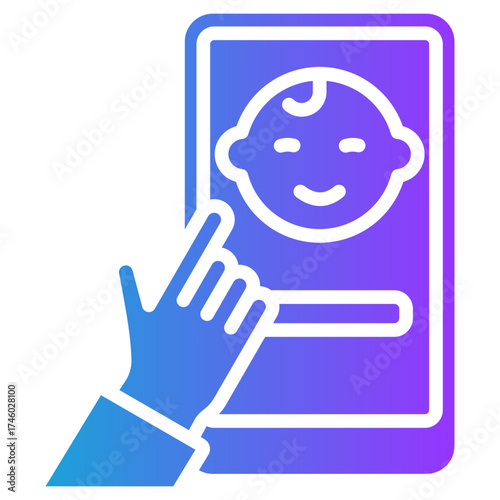 Digital Parenting glyph gradient icon