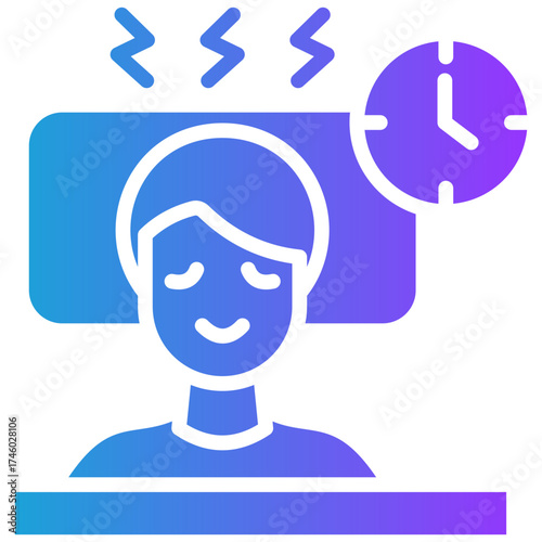 Sleepless Nights glyph gradient icon