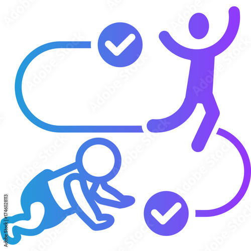 Parenting Journey glyph gradient icon