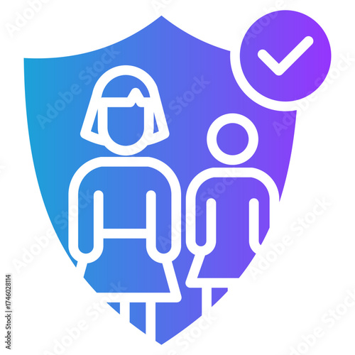 Parental Control glyph gradient icon