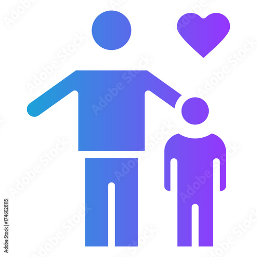 Paternal Love glyph gradient icon