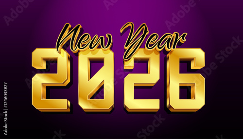 Vibrant three-dimensional 2026 year numbers in a festive collection, perfect for new beginnings and future celebrations