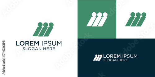 Dynamic team building logo concept perfect for innovative startup, ideal for showing unity and growth, use this versatile symbol to represent your brand's collaboration