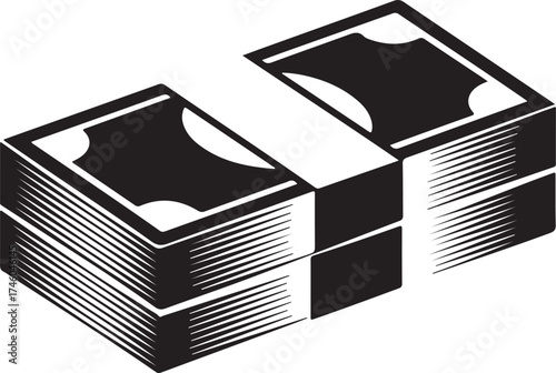 Black Friday Cash Money Silhouette Vector