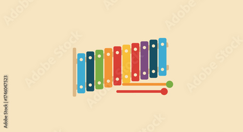 Xylophone Flat Illustration