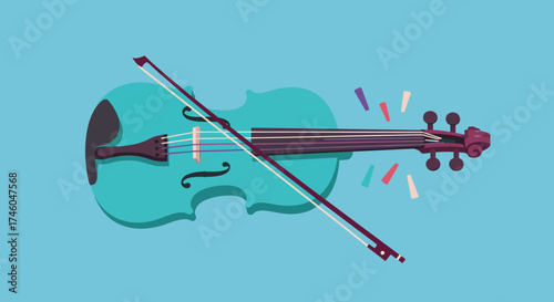 Violin Flat Illustration