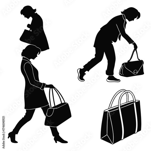 silhouette of a shopping bag
