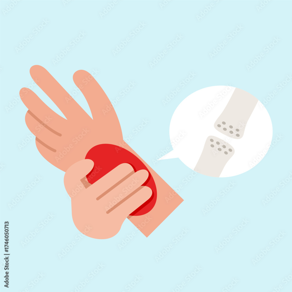 Obraz premium Arthritis Bone Disease Flat Illustration