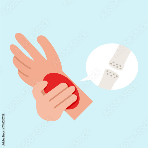 Arthritis Bone Disease Flat Illustration