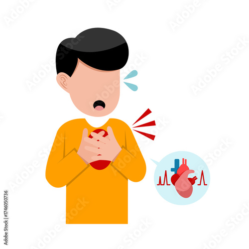 A Man Suffering Heart Attack