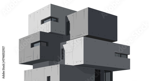 Modern Cubist Architecture: Abstract Building Design
