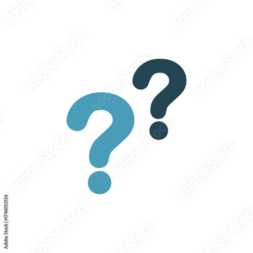Question mark icon design template isolated
