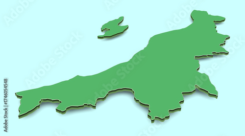 新潟県マップ素材（水色）