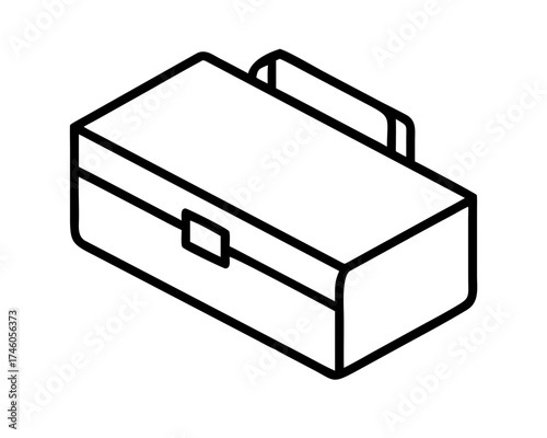 Isometric toolbox illustration for storage needs