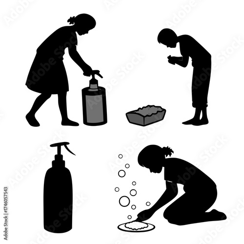 silhouette of a man bar soap liquid-soap