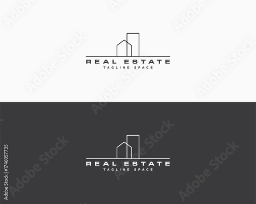 real estate logo template for corporate architecture