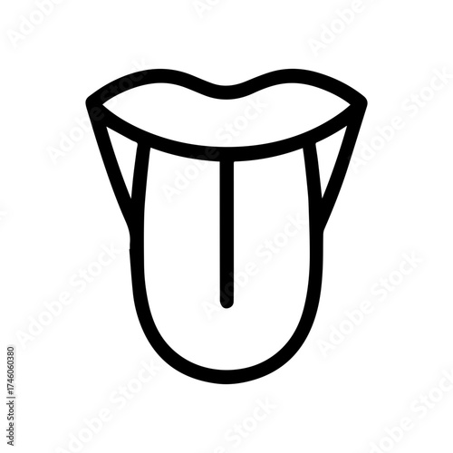 Tongue icon (speech articulation) — communication and language therapy symbol representing pronunciation and oral movement

