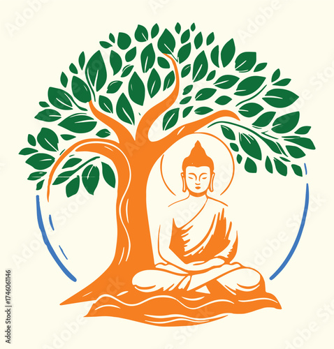 Buddha yoga in the park