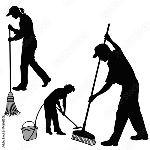 silhouettes of people vector