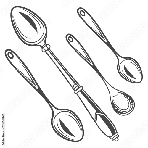 set of kitchen utensils