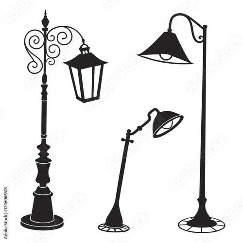 street lamp vector illustration