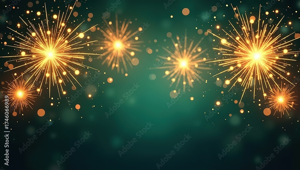 Naklejka premium vector illustration of an abstract background with fireworks