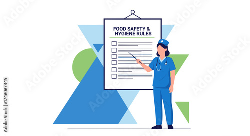 Healthcare Officer Explains Food Safety And Hygiene Protocols In A Modern Presentation