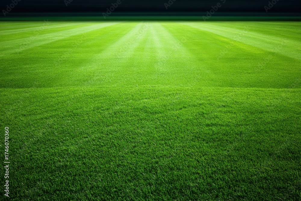 Obraz premium Premium professional maintained baseball field turf with perfect mowing lines, authentic sports environment for modern marketing and editorial use, inspiring excellence