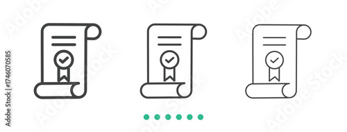 Legalize documents icon. Thin line icon vector