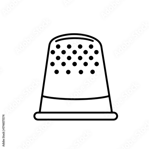 Simple Black and White Needle Case Illustration