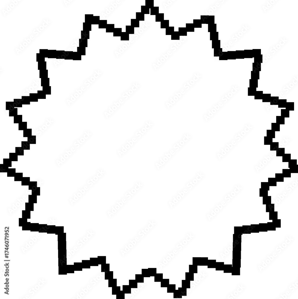 Fototapeta premium Set of geometric shape pixel. Elements for design