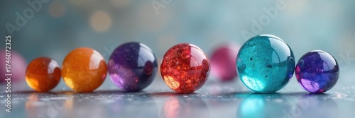 Wallpaper Mural Serene Colorful Marbles A Contemplative Arrangement for Mindfulness and Spiritual Growth Torontodigital.ca