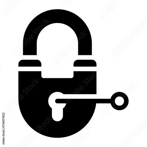 padlock glyph icon