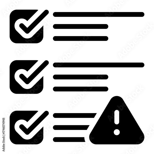 risk assessment glyph icon