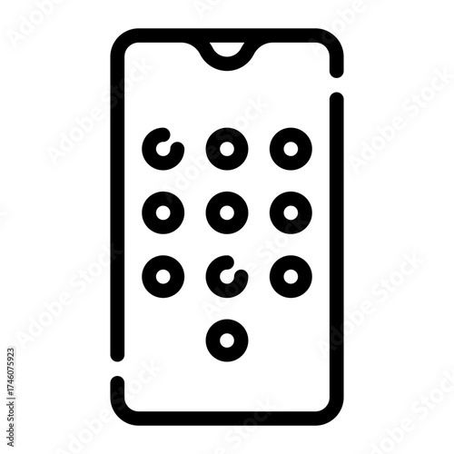 lock pattern line icon