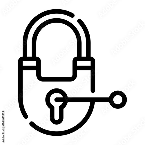 padlock line icon