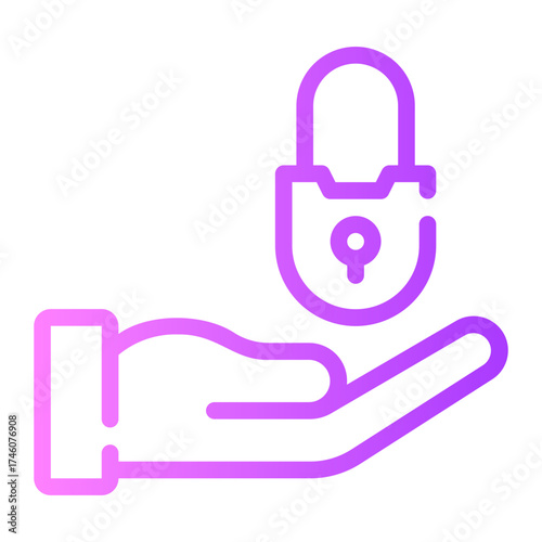 padlock gradient icon