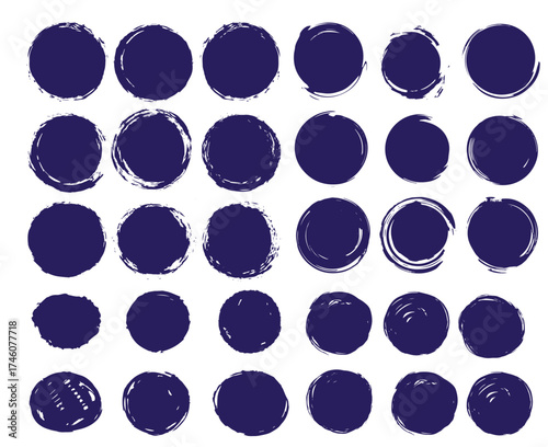 Circle written with a brush