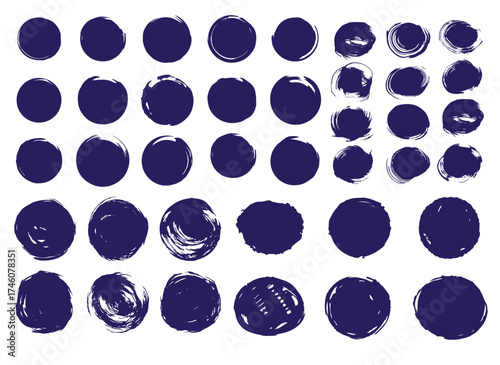 Circle written with a brush