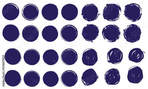 Circle written with a brush