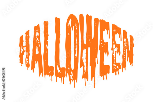 Halloween - ハロウィンHalloweenの文字の、よく目立つロゴマーク
