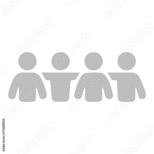 Team of four people icon