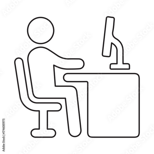 Office worker icon