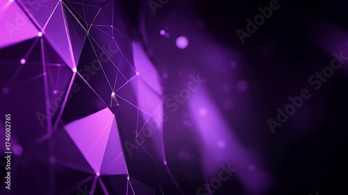 Abstract purple polygon network