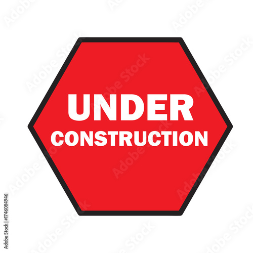 road construction caution icon