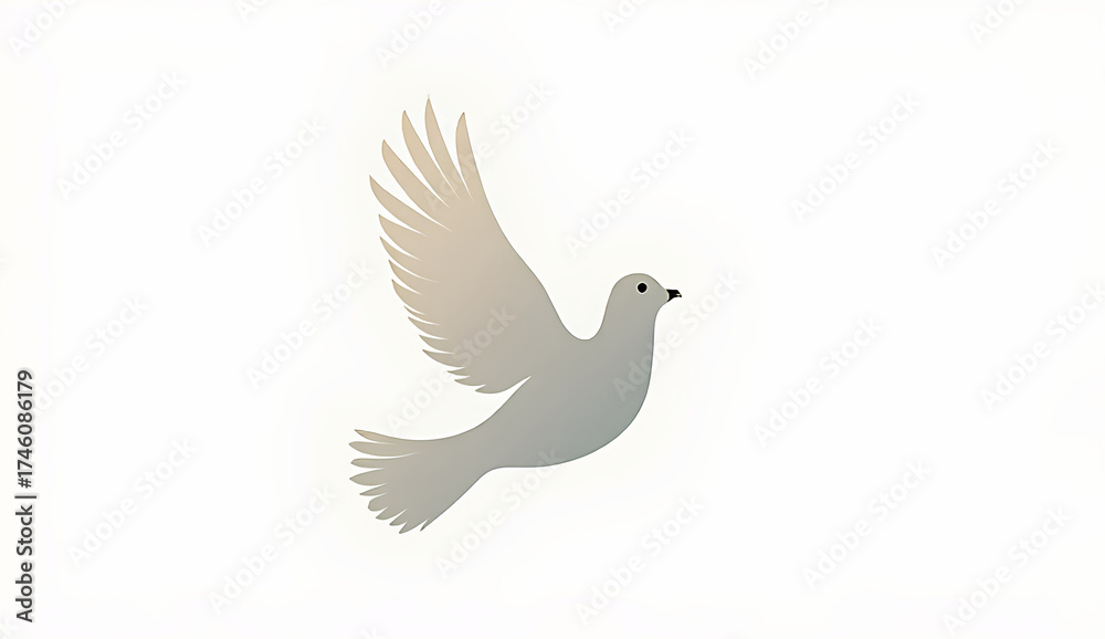 Fototapeta premium Flying dove symbol of peace and freedom