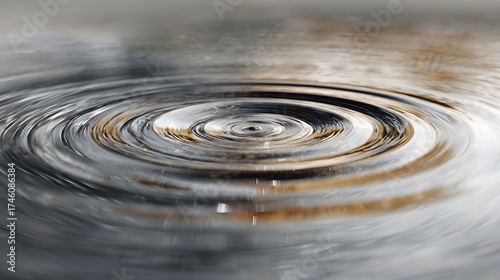 Wallpaper Mural Close-Up View of Water Ripples Creating Abstract Patterns on Calm Liquid Surface Torontodigital.ca