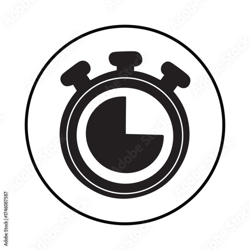 Clock icon silhouette Clock illustration