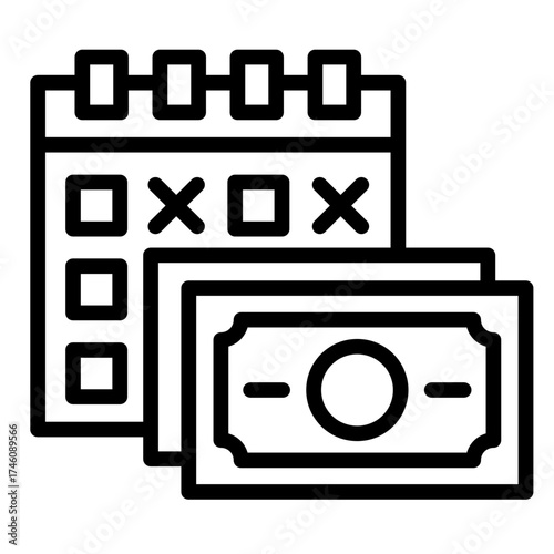 Payment Schedule  Icon Element For Design
